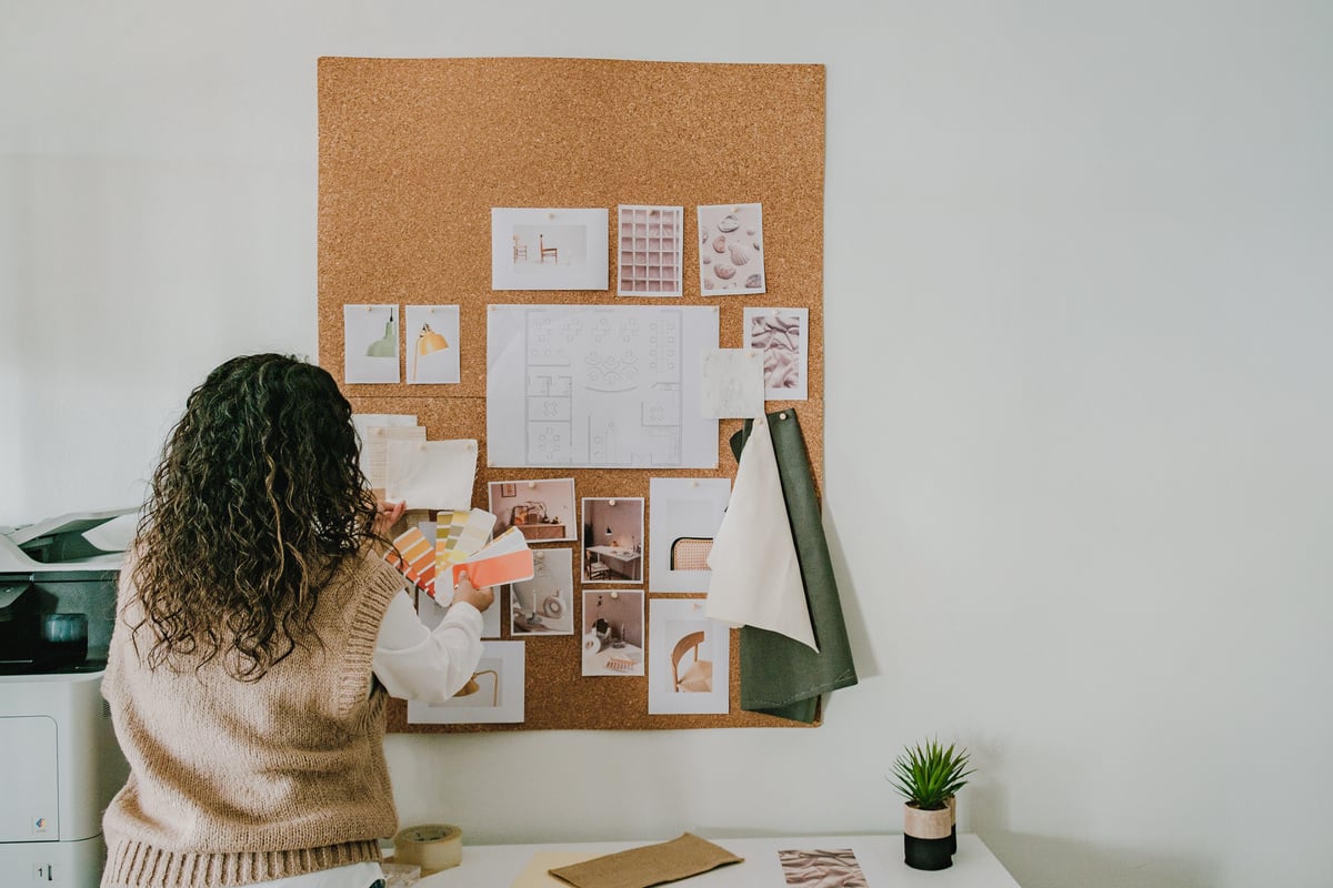 Interior Designer Creating a Mood Board